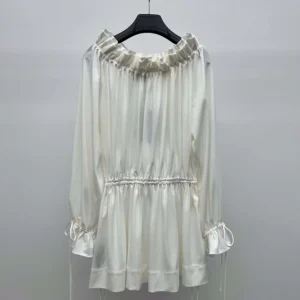 Saint Laurent YSL Women Gathered Dress in Jersey 820926Y6H339601