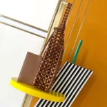 Saint Laurent YSL Women Le 5 A 7 Large in Wood Beads-Brwon