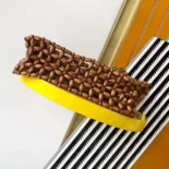 Saint Laurent YSL Women Le 5 A 7 Large in Wood Beads-Brwon