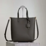 Saint Laurent YSL Women Shopping Saint Laurent Toy in Leather-Gray
