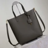 Saint Laurent YSL Women Shopping Saint Laurent Toy in Leather-Gray