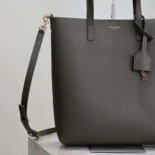 Saint Laurent YSL Women Shopping Saint Laurent Toy in Leather-Gray