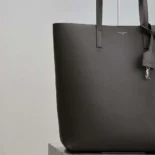 Saint Laurent YSL Women Shopping Saint Laurent in Leather-Gray