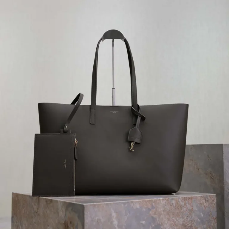 Saint Laurent YSL Women Shopping Saint Laurent in Leather-Gray 600281CSV0J3212