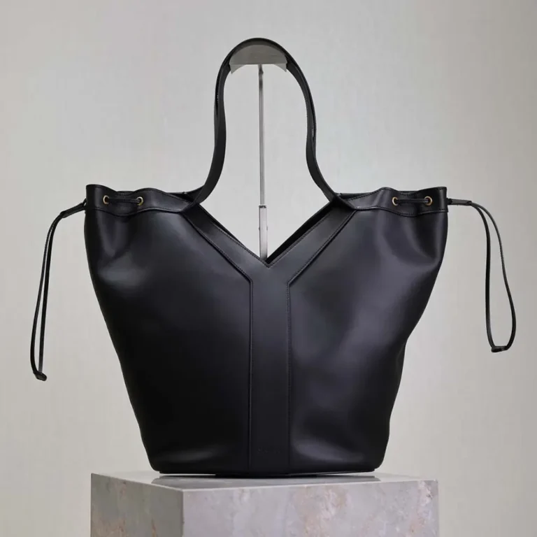Saint Laurent YSL Women Y Large Hobo in Leather-Black