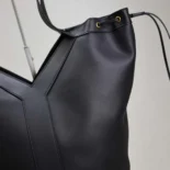 Saint Laurent YSL Women Y Large Hobo in Leather-Black