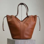 Saint Laurent YSL Women Y Large Hobo in Leather-Brown
