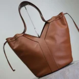 Saint Laurent YSL Women Y Large Hobo in Leather-Brown