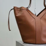 Saint Laurent YSL Women Y Large Hobo in Leather-Brown