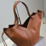 Saint Laurent YSL Women Y Large Hobo in Leather-Brown
