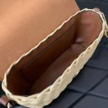Valentino Women Garavani Locò VLOGO Flap Straw Shoulder Bag-Brown