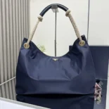 Prada Women Mariner Large Re-Nylon Shoulder Bag-Navy 1BC244