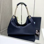 Prada Women Mariner Large Re-Nylon Shoulder Bag-Navy 1BC244