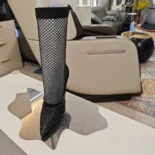 Balenciaga Women Avenue 110mm Bootie in Black Shiny Nappa Lambskin