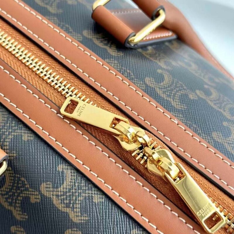 Celine Unisex Large Travel Bag in Triomphe Canvas with Celine Print