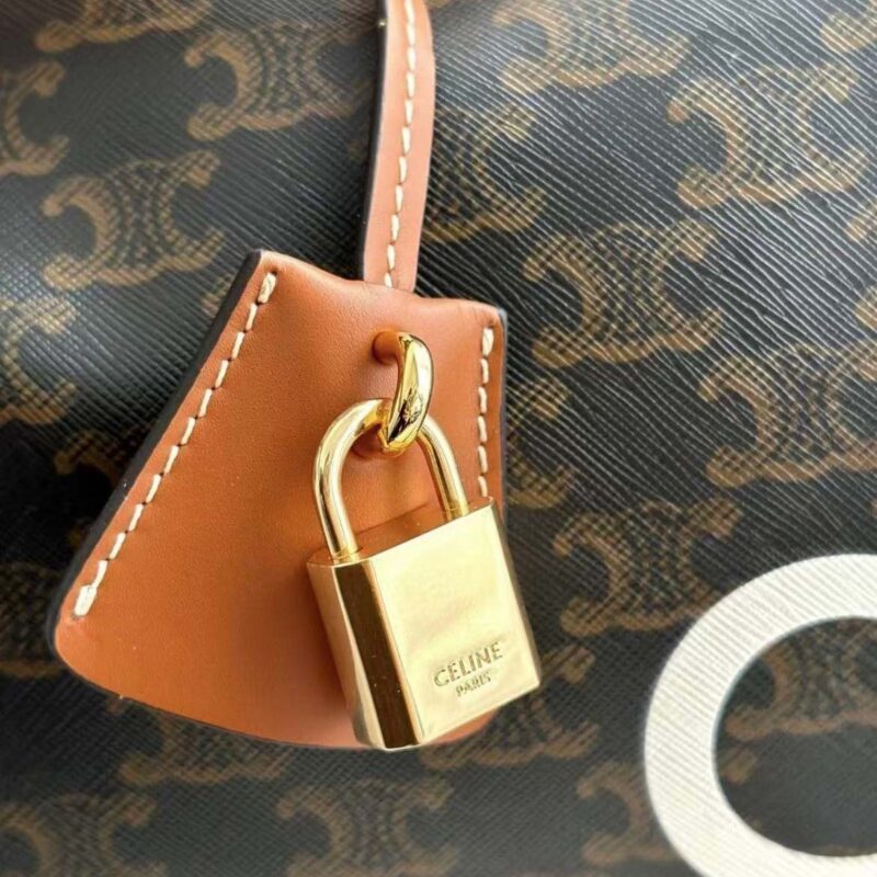 Celine Unisex Large Travel Bag in Triomphe Canvas with Celine Print