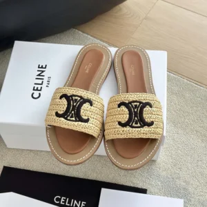 Celine Women Lympia Mule in Raffia 357925135C