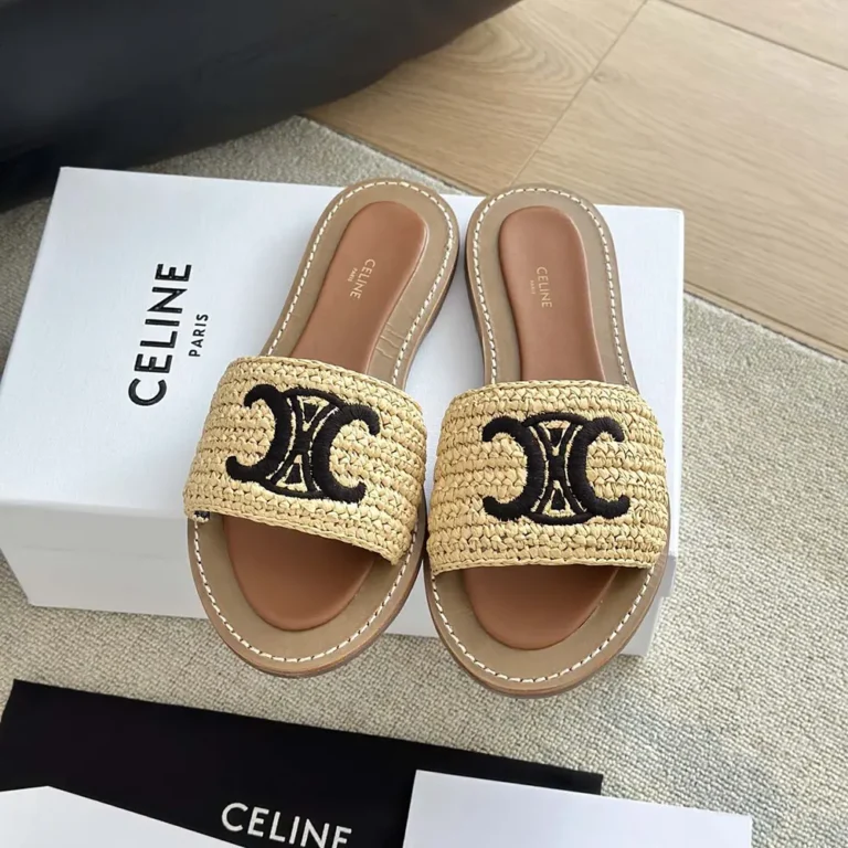 Celine Women Lympia Mule in Raffia 357925135C