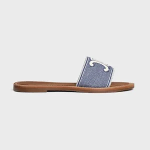 Celine Women Lympia Mule in Striped Textile with Triomphe 357925160C