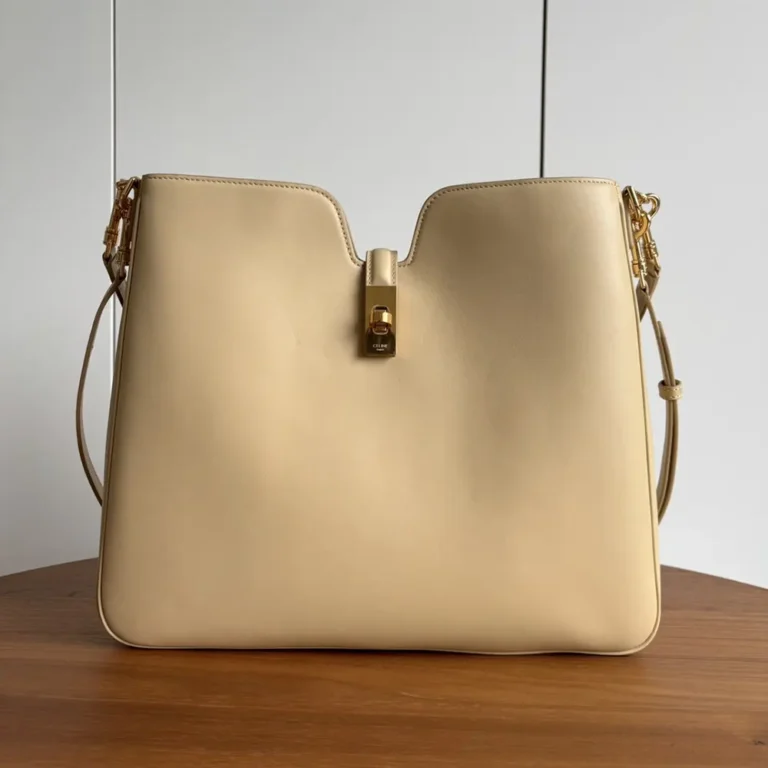 Celine Women Medium Camille 16 Soft Bag in Smooth Calfskin-Sandy