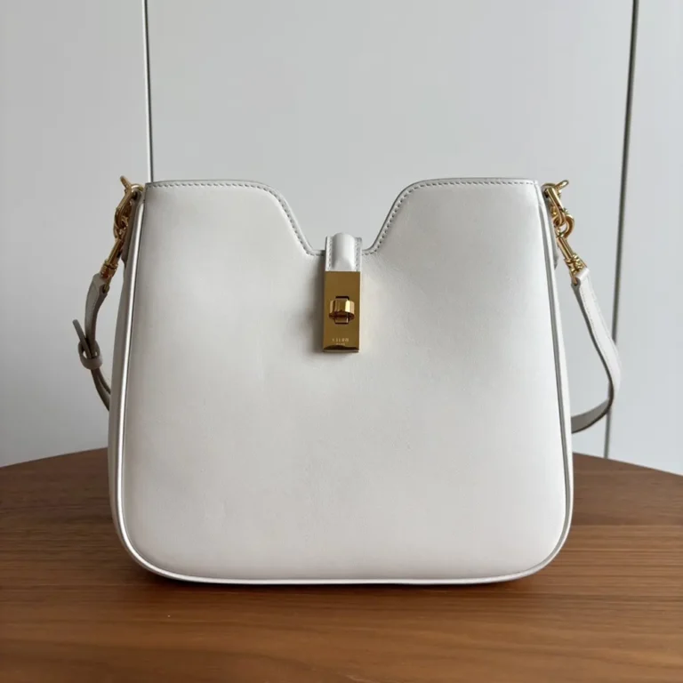 Celine Women Small Camille 16 Soft Bag in Smooth Calfskin-White