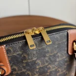Celine Women Teen Honorine Bag in Triomphe Canvas and Calfskin