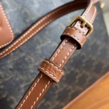 Celine Women Teen Honorine Bag in Triomphe Canvas and Calfskin