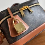 Celine Women Vanity in Triomphe Canvas and Calfskin 119462BZJ