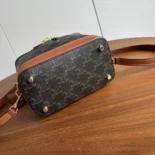 Celine Women Vanity in Triomphe Canvas and Calfskin 119462BZJ