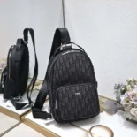 Dior Men Mini Rider Backpack Black Dior Oblique Jacquard