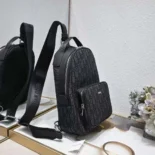 Dior Men Mini Rider Backpack Black Dior Oblique Jacquard