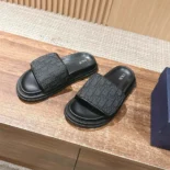 Dior Unisex Aqua Sandal Black Dior Oblique Jacquard