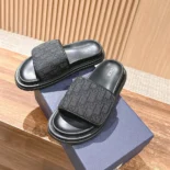 Dior Unisex Aqua Sandal Black Dior Oblique Jacquard