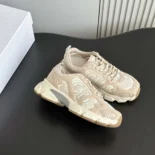 Dior Unisex Chrono Sneaker Beige Mesh and Suede Calfskin KCK414SUH