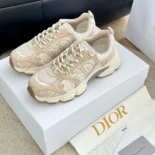Dior Unisex Chrono Sneaker Beige Mesh and Suede Calfskin KCK414SUH