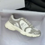 Dior Unisex Chrono Sneaker Gray Mesh and Suede Calfskin KCK414SUH