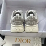 Dior Unisex Chrono Sneaker Gray Mesh and Suede Calfskin KCK414SUH