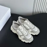 Dior Unisex Chrono Sneaker Gray Mesh and Suede Calfskin KCK414SUH