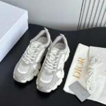 Dior Unisex Chrono Sneaker Gray Mesh and Suede Calfskin KCK414SUH