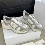 Dior Unisex Chrono Sneaker Gray Mesh and Suede Calfskin KCK414SUH