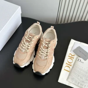 Dior Unisex Chrono Sneaker Nude Mesh and Suede Calfskin KCK414SUH