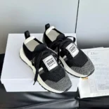 Dior Unisex Run'n'Dior Sneaker Black and White Technical Mesh KCK447TLK