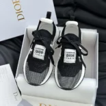 Dior Unisex Run'n'Dior Sneaker Black and White Technical Mesh KCK447TLK