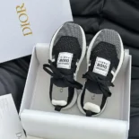 Dior Unisex Run'n'Dior Sneaker Black and White Technical Mesh KCK447TLK