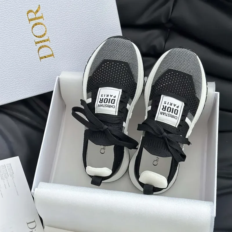Dior Unisex Run'n'Dior Sneaker Black and White Technical Mesh KCK447TLK