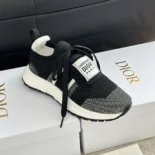 Dior Unisex Run'n'Dior Sneaker Black and White Technical Mesh KCK447TLK