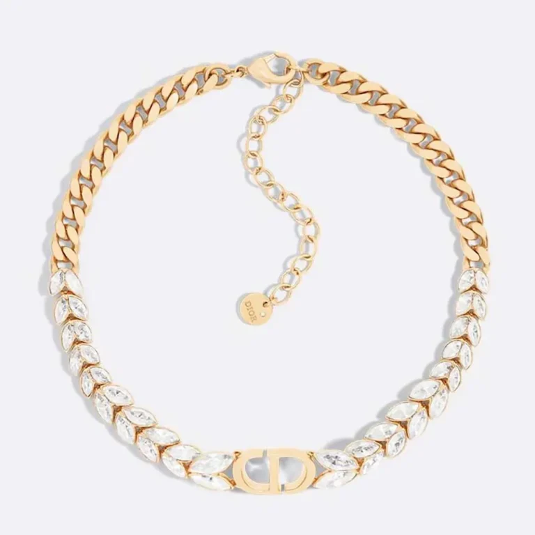 Dior Women 30 Montaigne Prestige Choker Gold-Finish Metal and Silver-Tone Crystals
