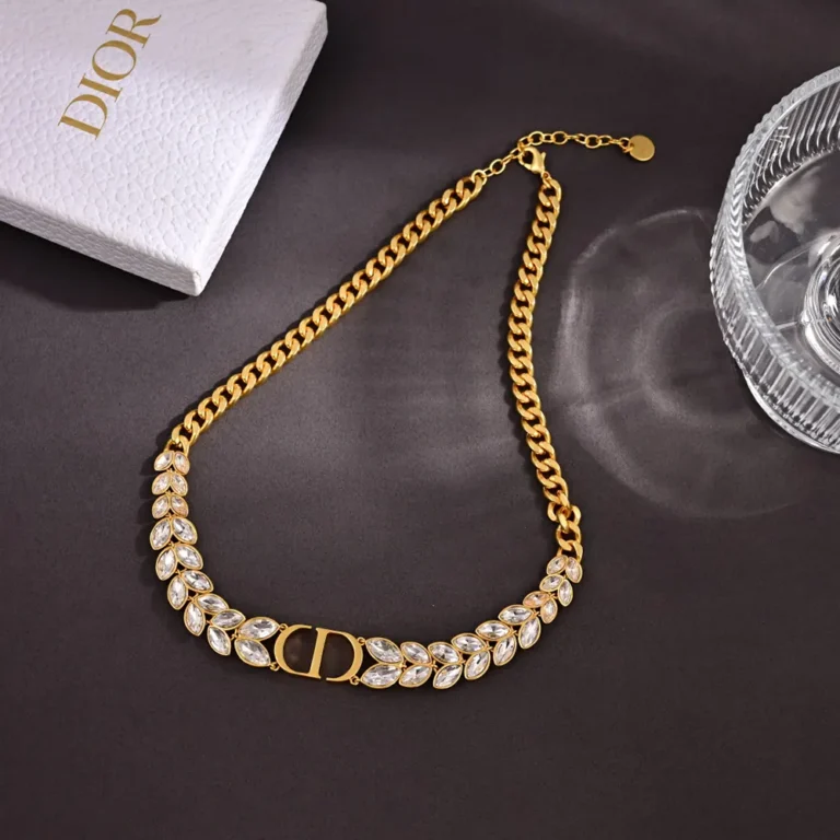 Dior Women 30 Montaigne Prestige Choker Gold-Finish Metal and Silver-Tone Crystals