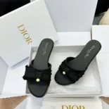 Dior Women Adiorable Slide Black Fringed Grosgrain KCO282GGN