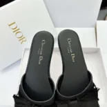 Dior Women Adiorable Slide Black Fringed Grosgrain KCO282GGN